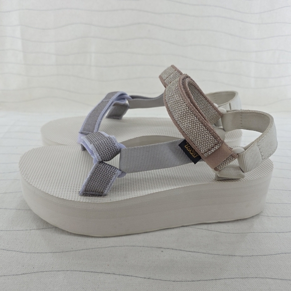 Teva Women Flatform Universal Karina Macaroon Mult Platform Sandals 1125652 Sz 8 - Picture 2 of 12